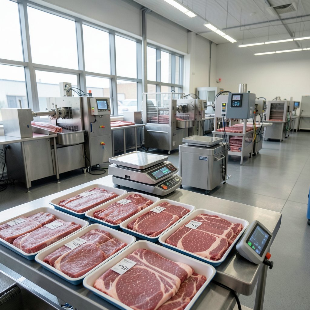automação no processamento de carnes