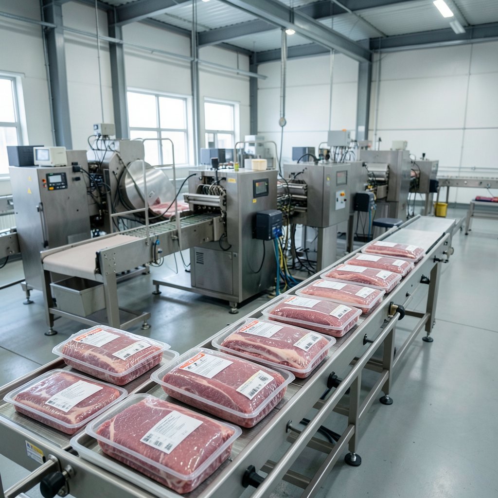 automação no processamento de carnes